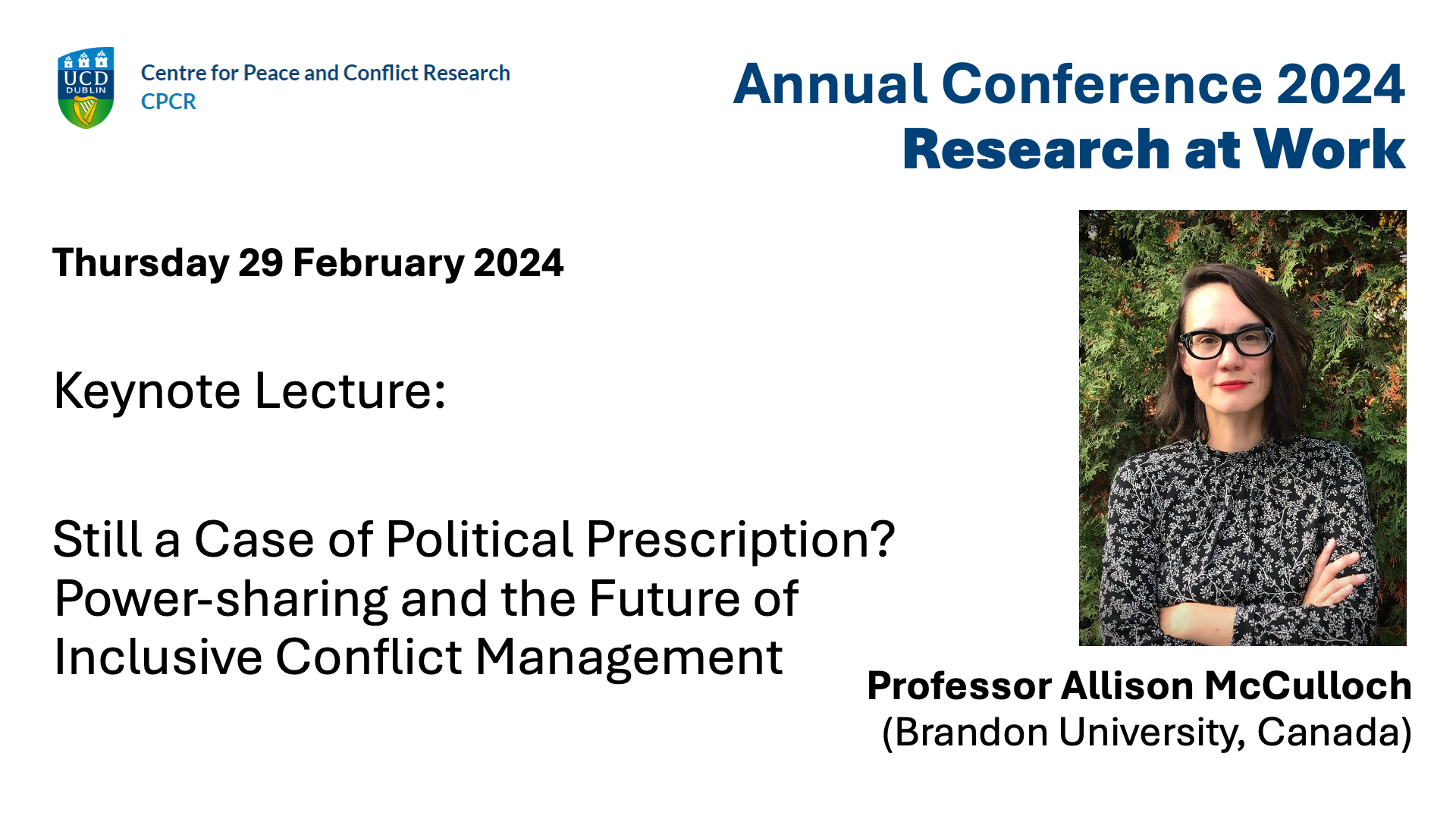 CPCR Annual Conference - 29 February 2024 